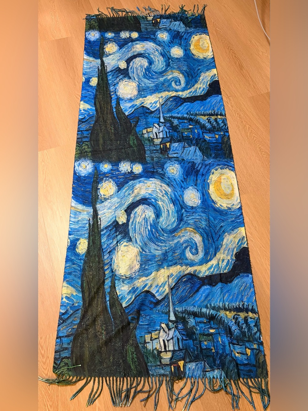 Van Gogh 2 Paintings Inspired Cashmere Shawl